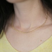 Tour de cou maille Gourmette et barres 6.8 mm - Acier inoxydable 304L x46cm