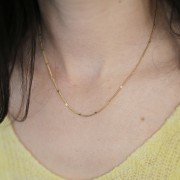 Tour de cou maille Gourmette fantaisie 1.95 mm - Acier inoxydable 304L x46cm