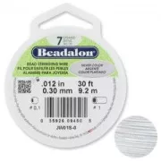 Fil Cablé 7 brins 0.30 mm - Beadalon - Argenté x9,2 m