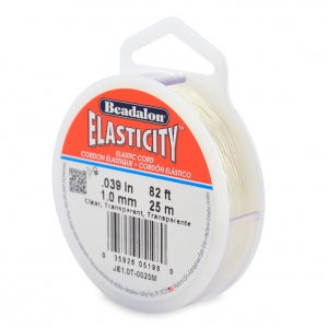 Fil élastique Elasticity 1 mm - Transparent x25m
