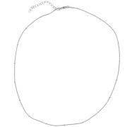 Tour de cou maille Serpentine perlée 2 mm - Acier inoxydable 304L x46cm