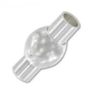 Fermoir aimanté 18,5x9 mm pour cordon 4 mm argenté x1