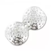 Cache noeud décor relief 14 mm argenté x1