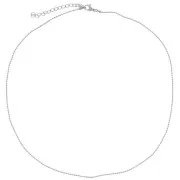 10 tours de cou maille Boule ovale 1.1 mm - Acier inoxydable 304L x46cm