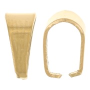 Bélières 7 mm sans anneau - Acier inoxydable 304L Doré x5