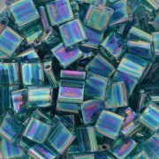 Miyuki Tila Beads 5x5x1.9 mm TL-2458 - Transparent Teal AB x10g|raw }}