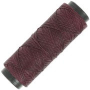 Fil plat en polyester ciré  Slam Cord pour micro macramé 0.6 mm - Aubergine x100m