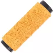 Fil plat en polyester ciré  Slam Cord pour micro macramé 0.6 mm - Jaune x100m