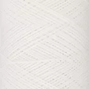 Fil plat en polyester ciré  Slam Cord pour micro macramé 0.6 mm - Blanc x100m