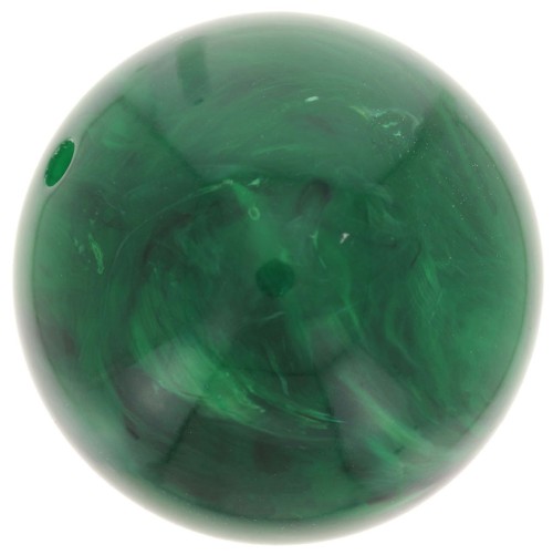 Perles rondes 14 mm en résine translucide - Vert foncé marbré x6
