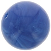 Perles en résine opaque 14 mm - Bleu royal marbré x6