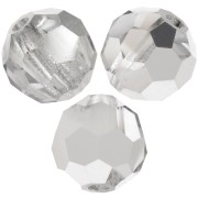 Perles rondes facettées Preciosa - Round Bead 6 mm - Crystal Labrador Half x6|raw }}