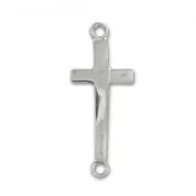 Intercalaire croix 2 anneaux 25x10,8 mm en Argent 925 x1