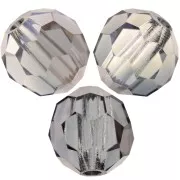 Perles rondes facettées Preciosa - Round Bead 6 mm - Crystal Valentinite x6