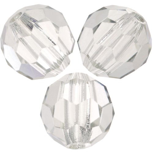 Perles rondes facettées Preciosa - Round Bead 5 mm - Crystal Lagoon x15