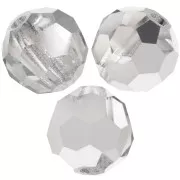 Perles rondes facettées Preciosa - Round Bead 5 mm - Crystal Labrador Half x15
