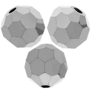 Perles rondes facettées Preciosa - Round Bead 5 mm - Jet Hematite Full x15