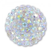 Demi-boule plasticine strass Coréen 20 mm Crystal AB x1