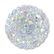Demi-boule plasticine strass Coréen 20 mm Crystal AB x1