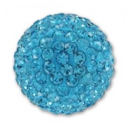 Demi-boule plasticine strass Coréen 20 mm Aquamarine x1|raw }}