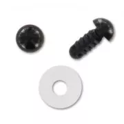 Yeux de sécurité en plastique 8 mm Brun x10