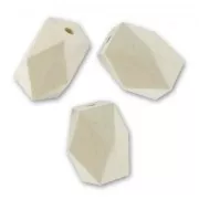 Perles géométriques polygone à facettes bois brut naturel 25x12 mm x10
