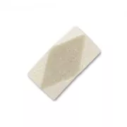 Perles géométriques forme polygones à facettes en bois brut 15x8 mm x50