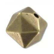 Perles Cubes multifaces en résine CCB 14 mm Bronze x 15