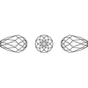 Poires PureCrystal 5500 9x6 mm Crystal AB x4