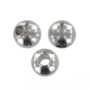 Perles gros trous 6 mm en Acier inoxydable 304 x8