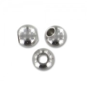 Perles gros trous 4 mm en acier inoxydable 304 x10