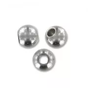 Perles gros trous 4 mm en acier inoxydable 304 x10