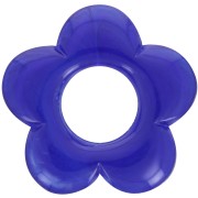 Pendentif fleur 21 mm en résine transparente - Bleu lapis x1|raw }}