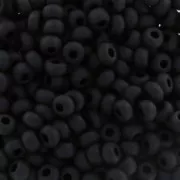 Preciosa Perles rocailles 9/0 2.5 mm - Jet Mat x20g