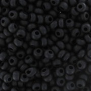 Preciosa Perles rocailles 11/0 2 mm - Jet Mat x20g