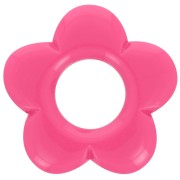 Pendentif fleur 21 mm en résine opaque - Rose fuchsia x1|raw }}