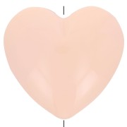 Perle coeur 26x27 mm en résine opaque - Peach x1|raw }}