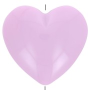 Perle coeur 26x27 mm en résine opaque - Violet clair x1