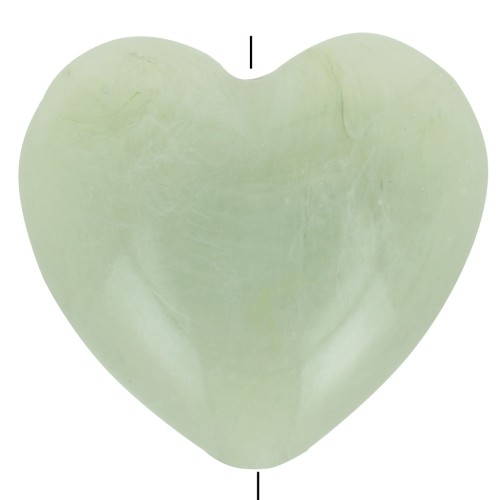 Perle coeur 26x27 mm en résine translucide - Lichen marbré x1