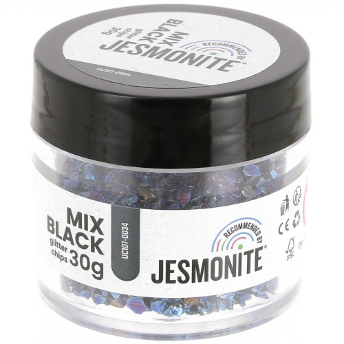 Chips pailletés en flacon - Jesmonite - Mix Black x30g
