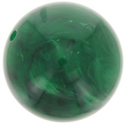Perle en résine opaque 20 mm - Vert foncé marbré x1