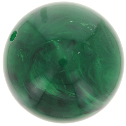 Perle en résine opaque 20 mm - Vert foncé marbré x1