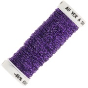 Fil à broder métallisé tressé 16 Au ver à soie pour broderie Violet foncé 026 x10m|raw }}