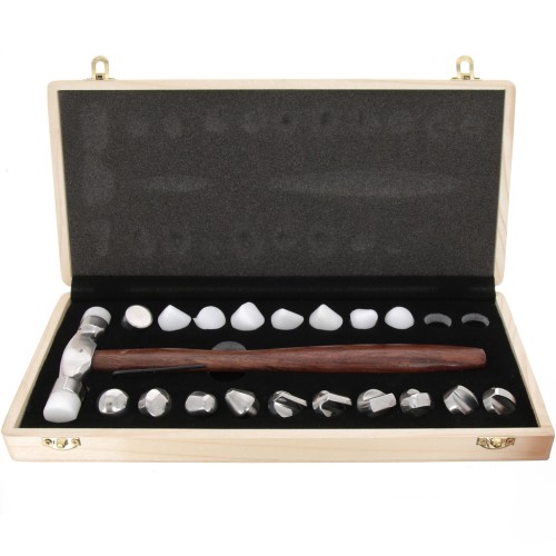 Marteau avec 20 embouts pour texturer le métal x1