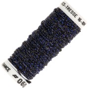 Fil à broder métallisé tressé 16 Au ver à soie -broderie - Bleu nuit brun 060 x10m|raw }}
