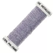Fil à broder métallisé tressé 4 Au ver à soie pour broderie - Lavande (1523) x10m