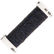 Fil à broder métallisé tressé 4 Au ver à soie - Bleu Nuit Brun (060) x10m|raw }}