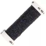 Fil à broder métallisé tressé 4 Au ver à soie - Bleu Nuit Brun (060) x10m