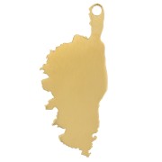 Pendentif Corse 20x9 mm - Acier inoxydable 316L Doré x1