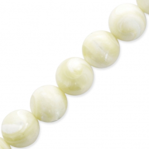 Perles en Nacre Blanche 7 mm x10